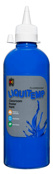 Liquitemp Fluorescent Poster Paint 500mL - Blue