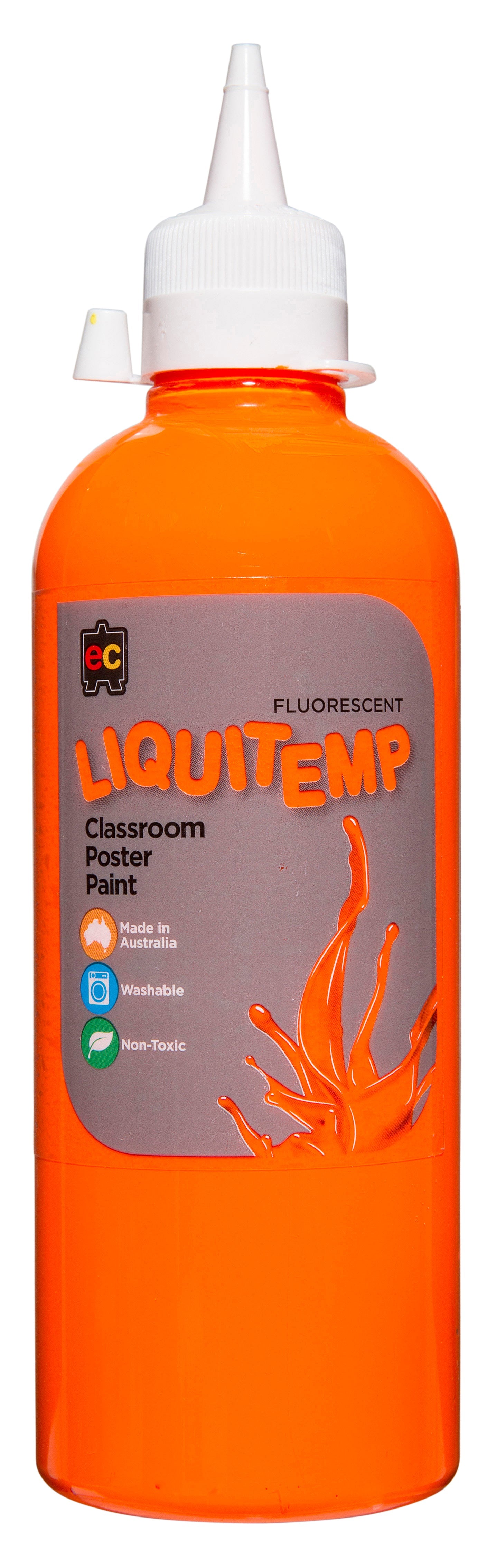 Liquitemp Fluorescent Poster Paint 500mL - Orange
