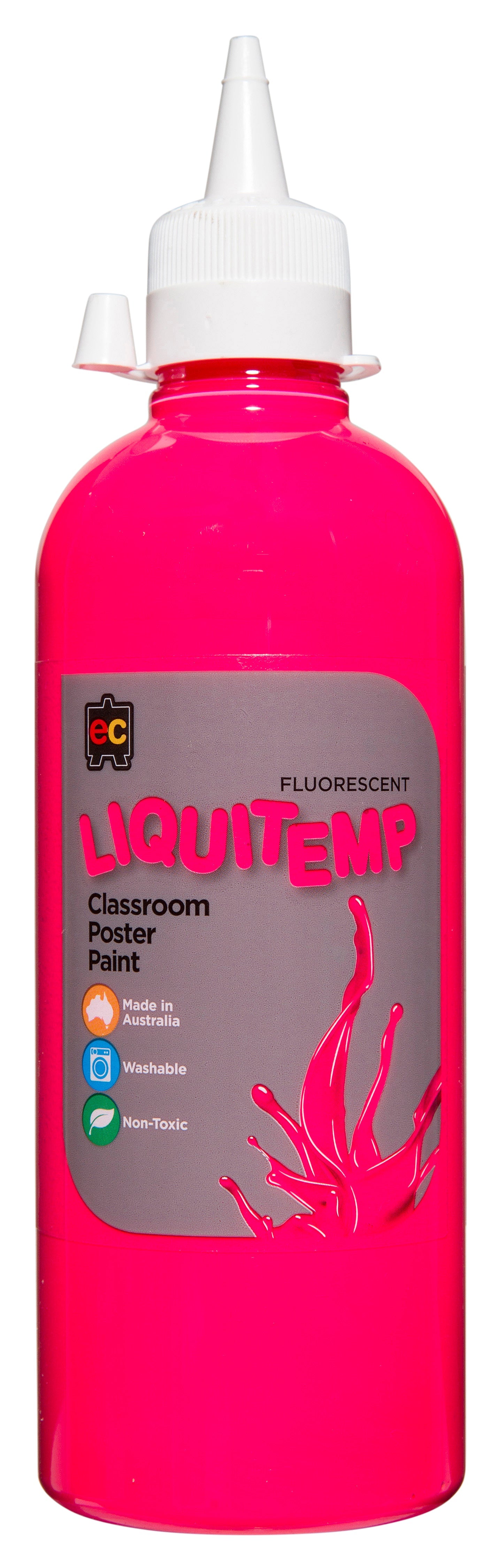 Liquitemp Fluorescent Poster Paint 500mL - Pink