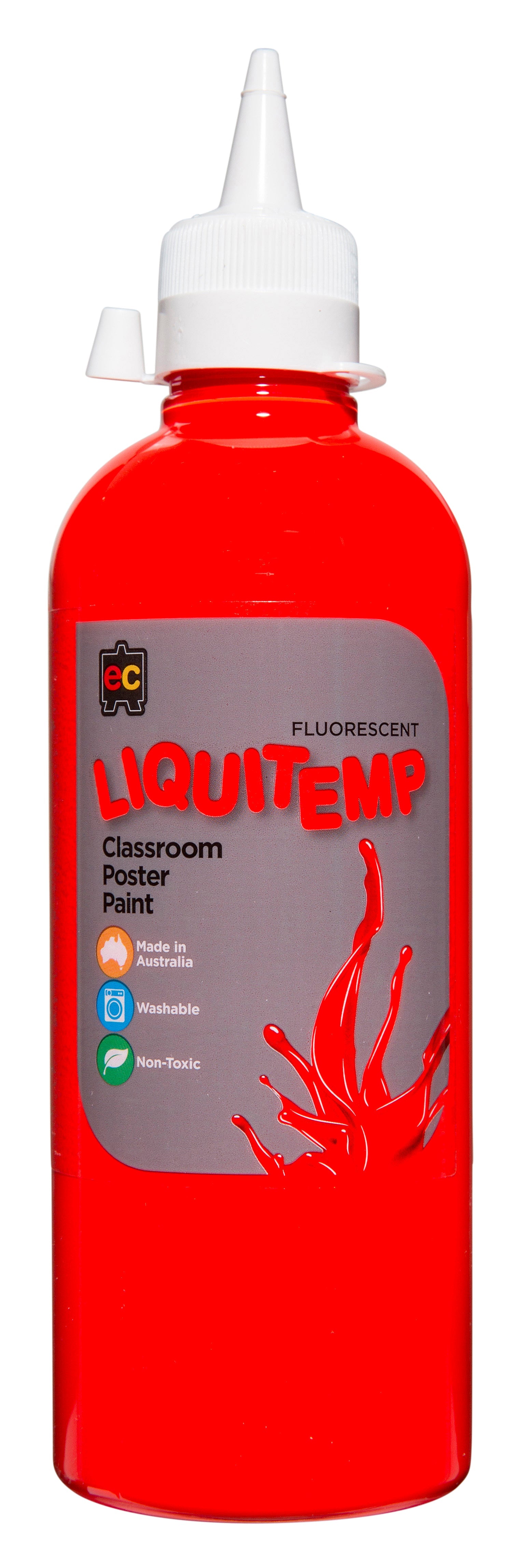 Liquitemp Fluorescent Poster Paint 500mL - Red