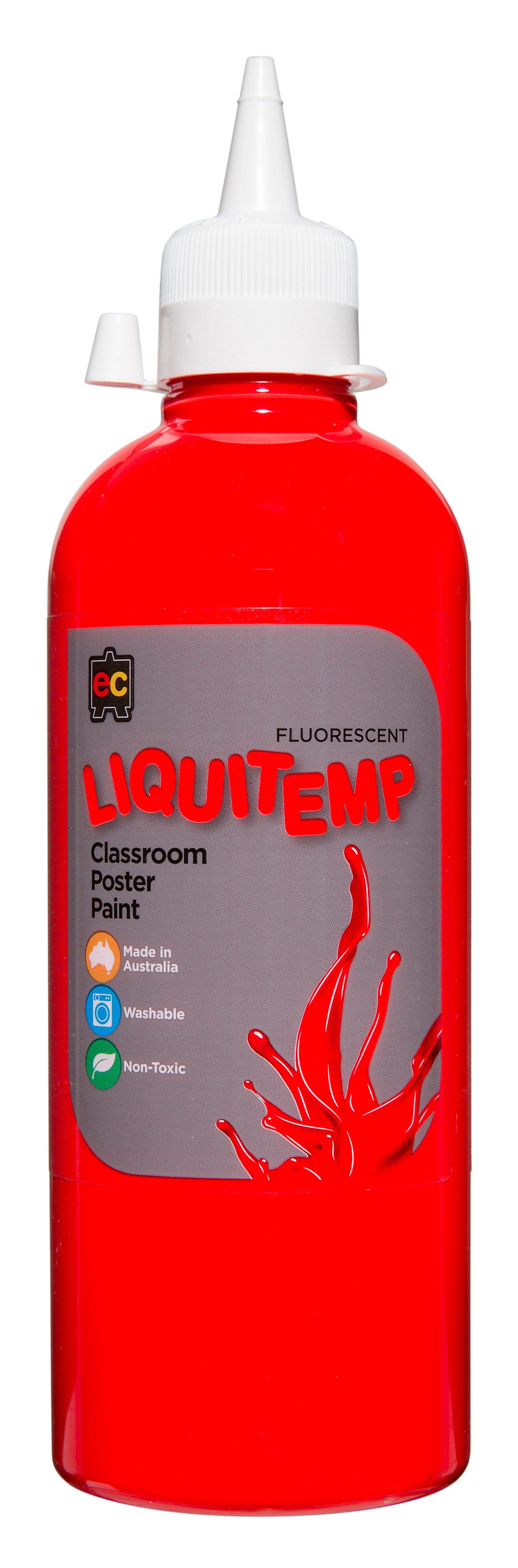 Liquitemp Fluorescent Poster Paint 500mL - Scarlet