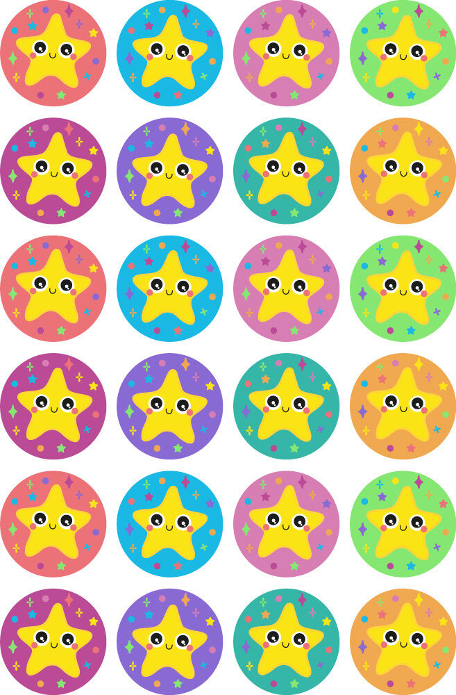 Stars Fluoro Stickers