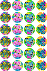 Encouragement Fluoro Stickers