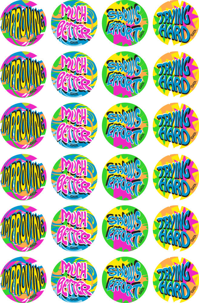 Encouragement Fluoro Stickers