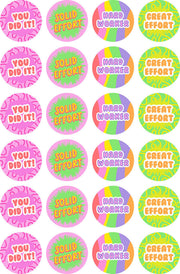 Encouragement Fluoro Stickers