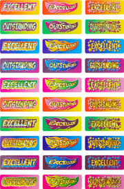 Excellent/Outstanding Foil Stickers