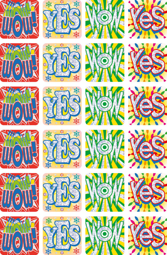 WOW/ Yes - Foil Stickers