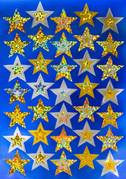 Gold Stars Foil Stickers