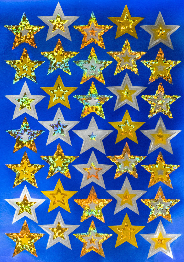 Gold Stars Foil Stickers