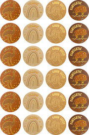 Country Connections - (Holographic) Gold Foil Merit Stickers (Pack of 72)