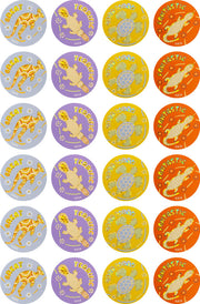 Rainbow Dreaming - (Holographic) Gold Foil Merit Stickers (Pack of 72)