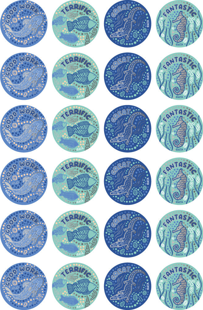 Wonderlands (Sea) - Foil Merit Stickers (Pack of 72)