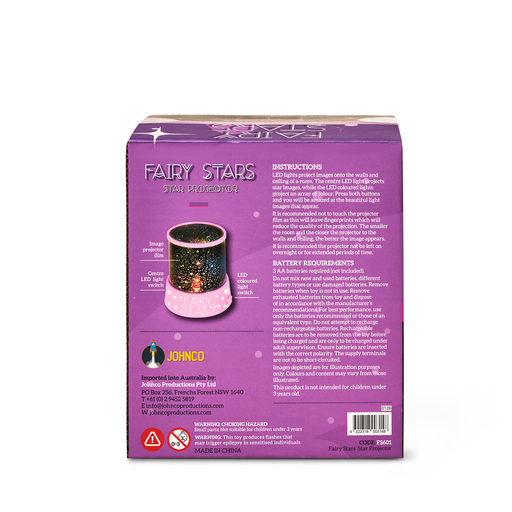 Johnco Fairy Stars Projector - view 2
