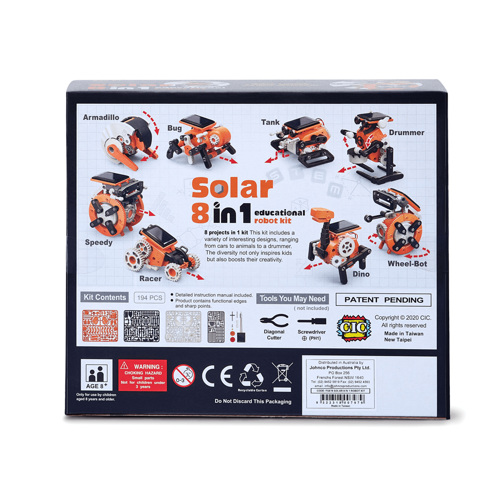 Johnco 8 in 1 Solar Educational Robot Kit - view 2