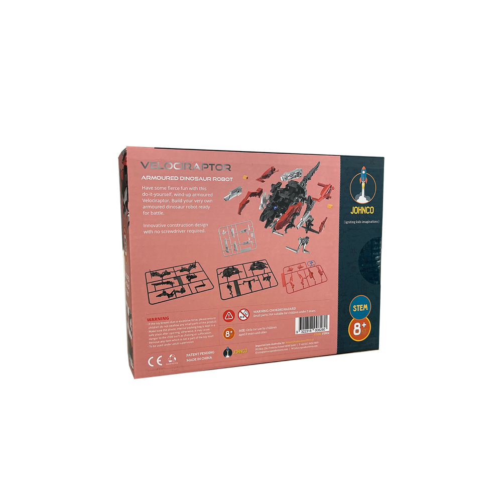 Johnco Velociraptor - Armoured Dinosaur Robot - Small - view 3