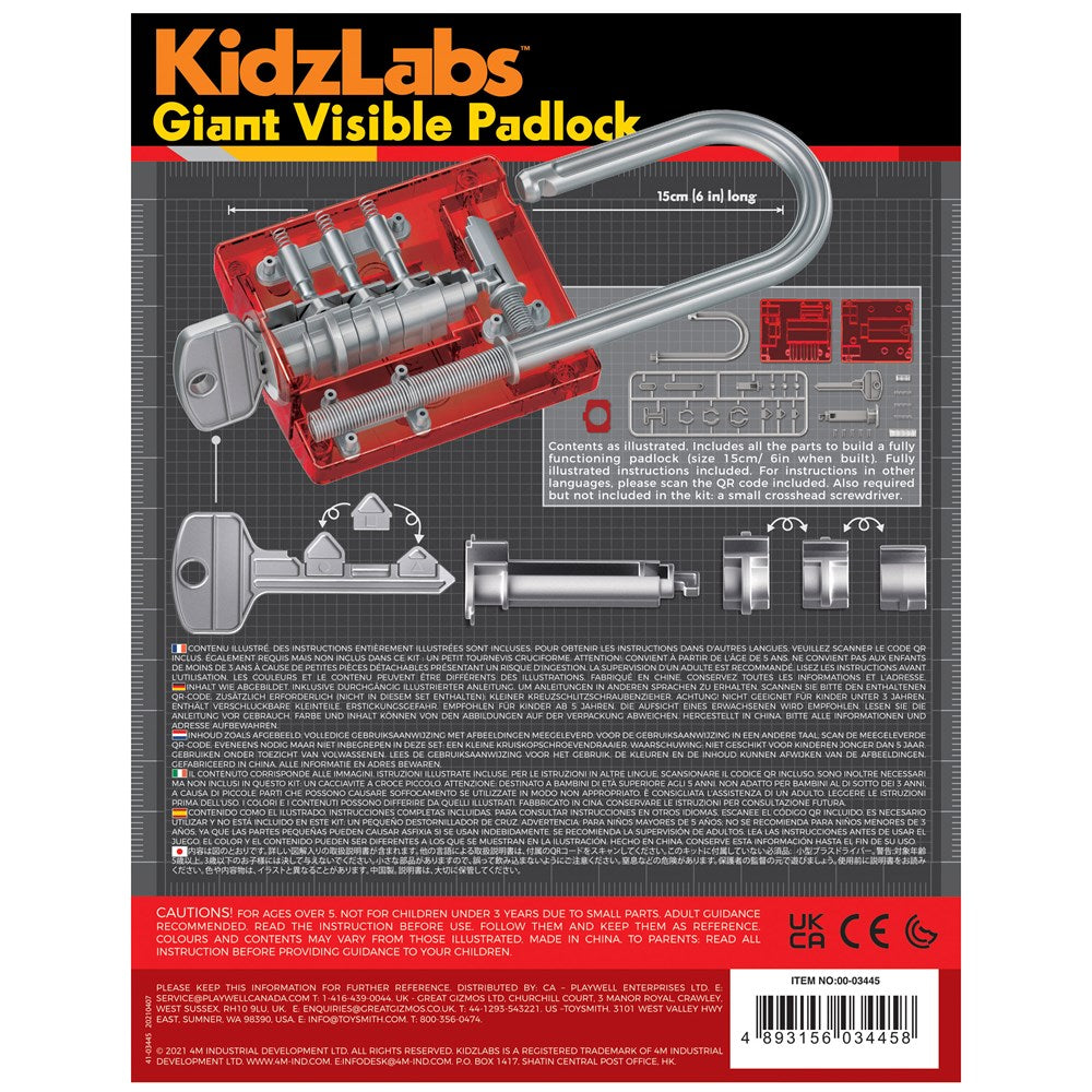4M KidzLabs - Giant Visible Padlock - view 3