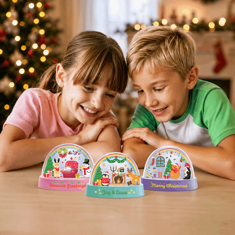 4M KidzLabs - Glitter Snow Domes Christmas - view 3