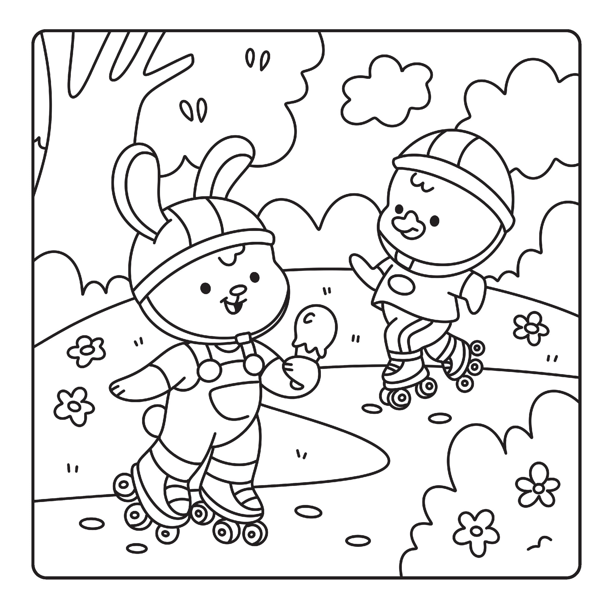 Happy Days - Scooty Cuties Cosy Colouring Kit — inside page 2