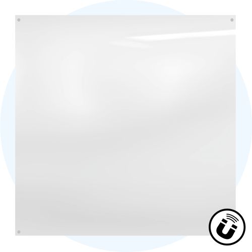 Visionchart Starphire Magnetic Glassboard 1200 x 1200 x 4mm Custom Colour (Special Order)