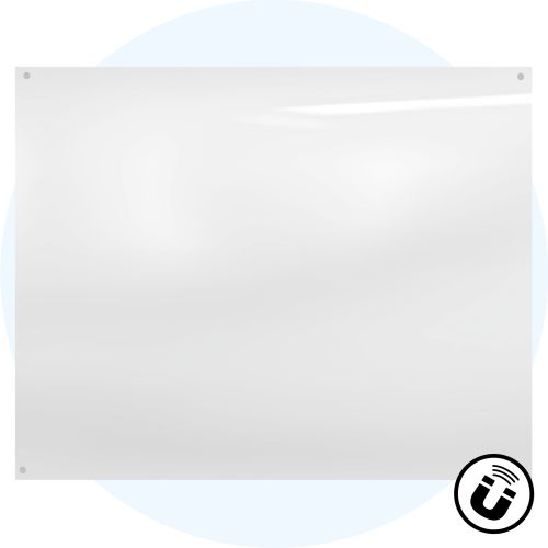 Visionchart Starphire Magnetic Glassboard 1500 x 1200 x 4mm Custom Colour (Special Order)