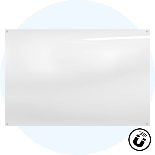 Visionchart Starphire Magnetic Glassboard 1800 x 1200 x 4mm Custom Colour (Special Order)