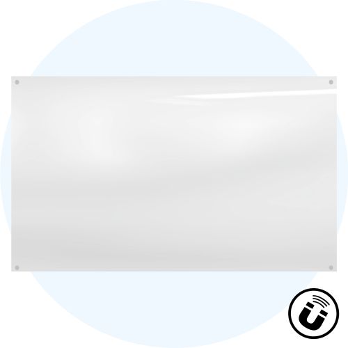 Visionchart Starphire Magnetic Glassboard 2000 x 1200 x 4mm Custom Colour (Special Order)