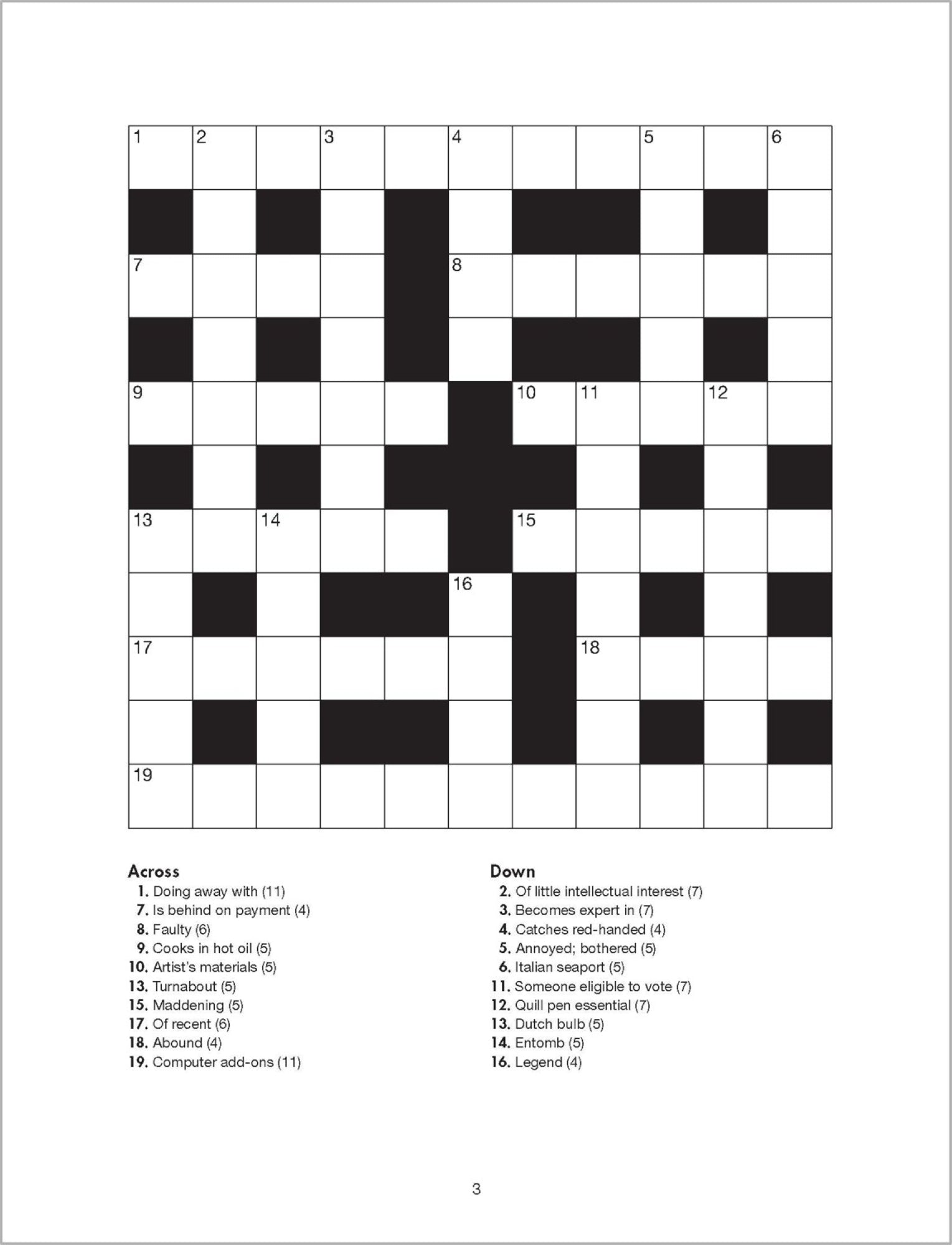 Large Print Bumper Puzzle Book - Brain Training (blue banner) — inside page 5