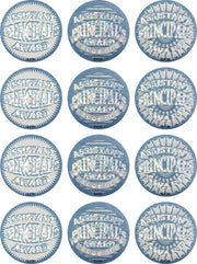 Assistant Principal's Award (40mm) - Siver Glitz on Silver Foil Stickers