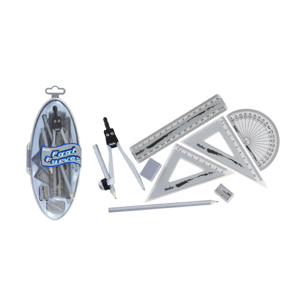 Helix Maths Set - Cool Curves (9 Pieces)
