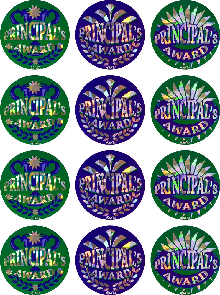 Principal's Award (40mm) - Foil Glitz Stickers