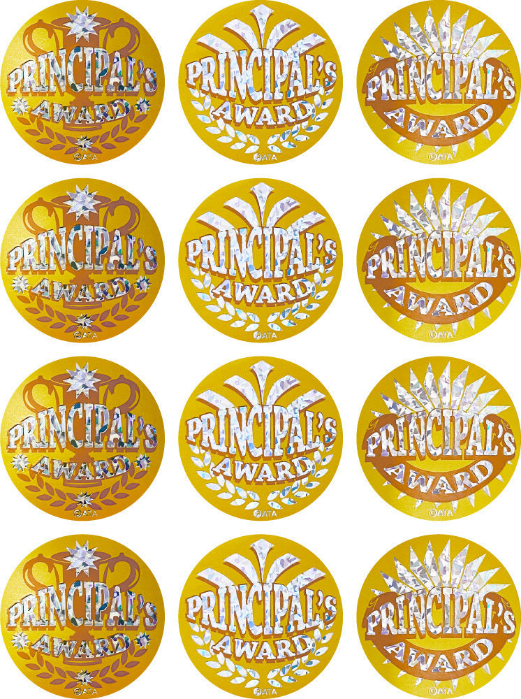 Principal's Award (40mm) - Gold Foil Stickers