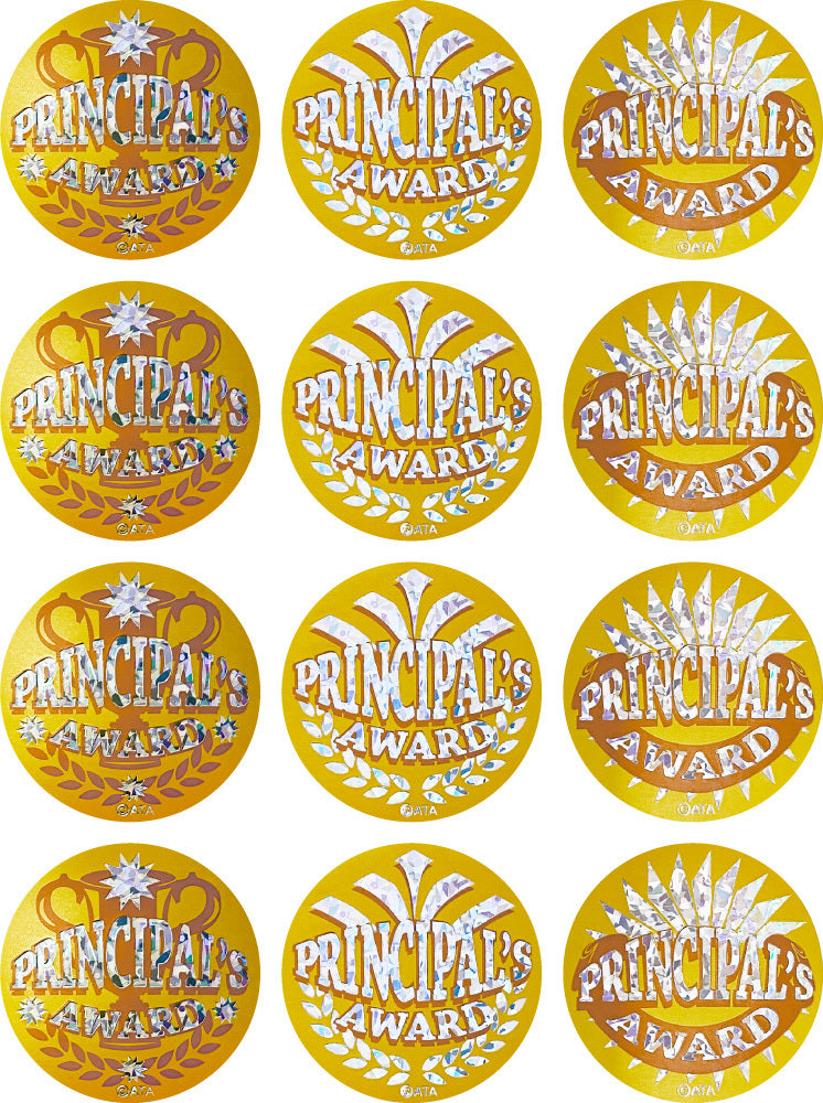 Principal's Award (40mm) - Gold Foil Stickers