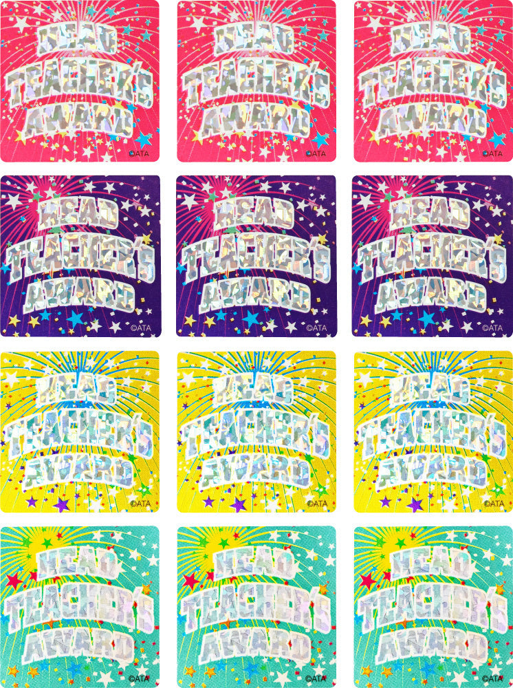 Head Teacher's Award Holographic Laser Stickers - Large 40mm: Pack of 48