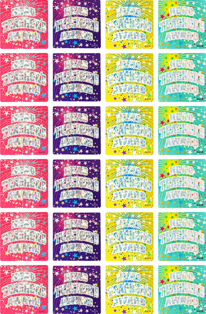Head Teacher's Award Holographic Laser Stickers - Small 29mm: Pack of 60