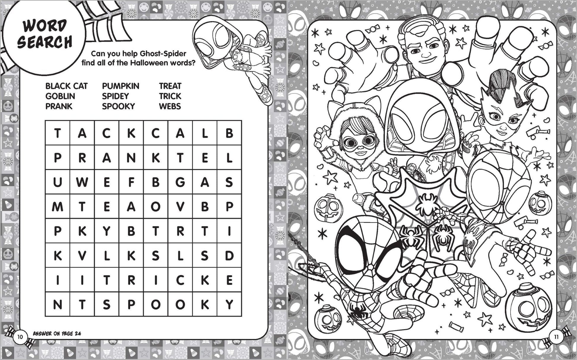 Spidey and His Amazing Friends - Halloween Activity Fun Pack — inside page 3