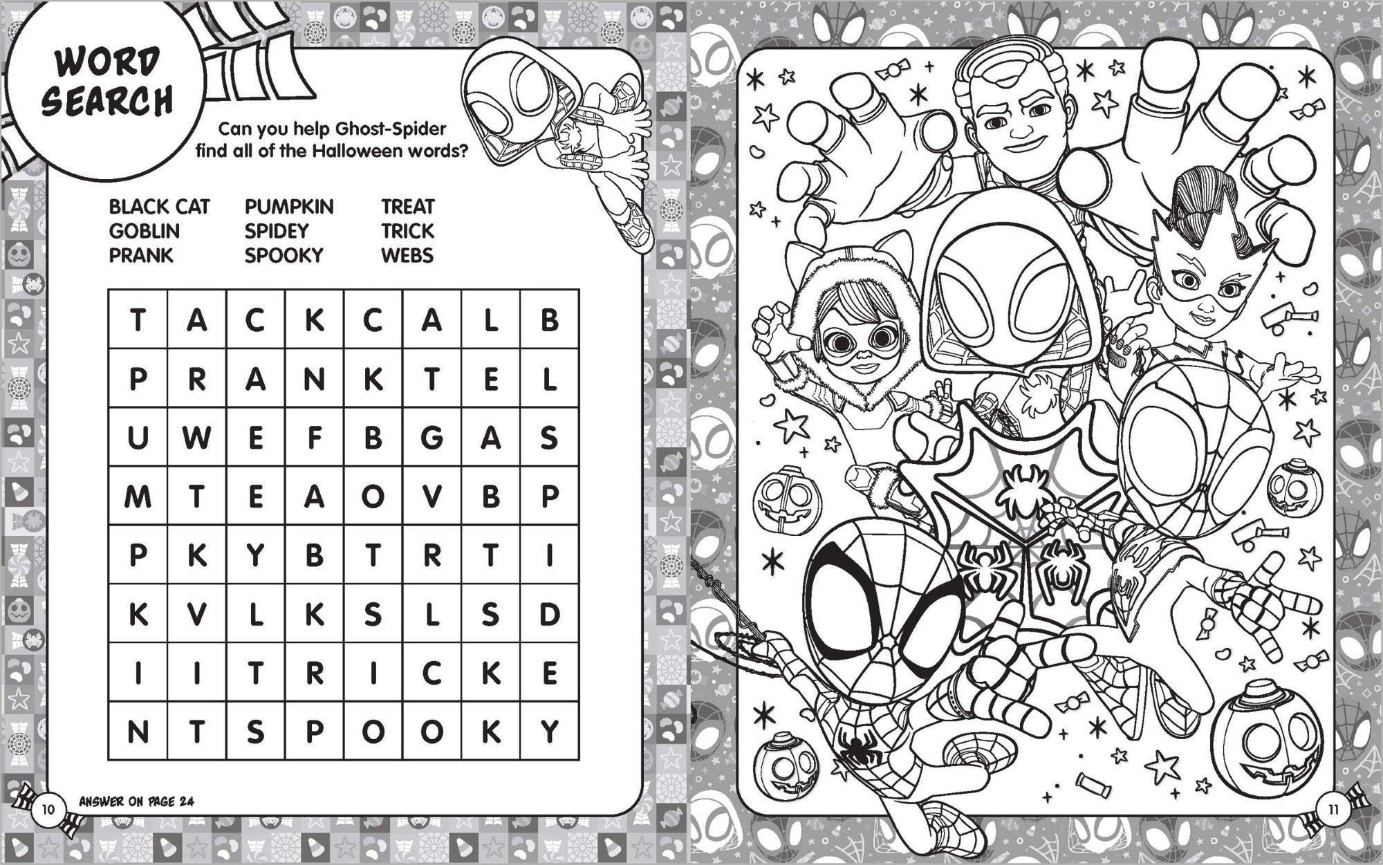 Spidey and His Amazing Friends - Halloween Activity Fun Pack — inside page 3