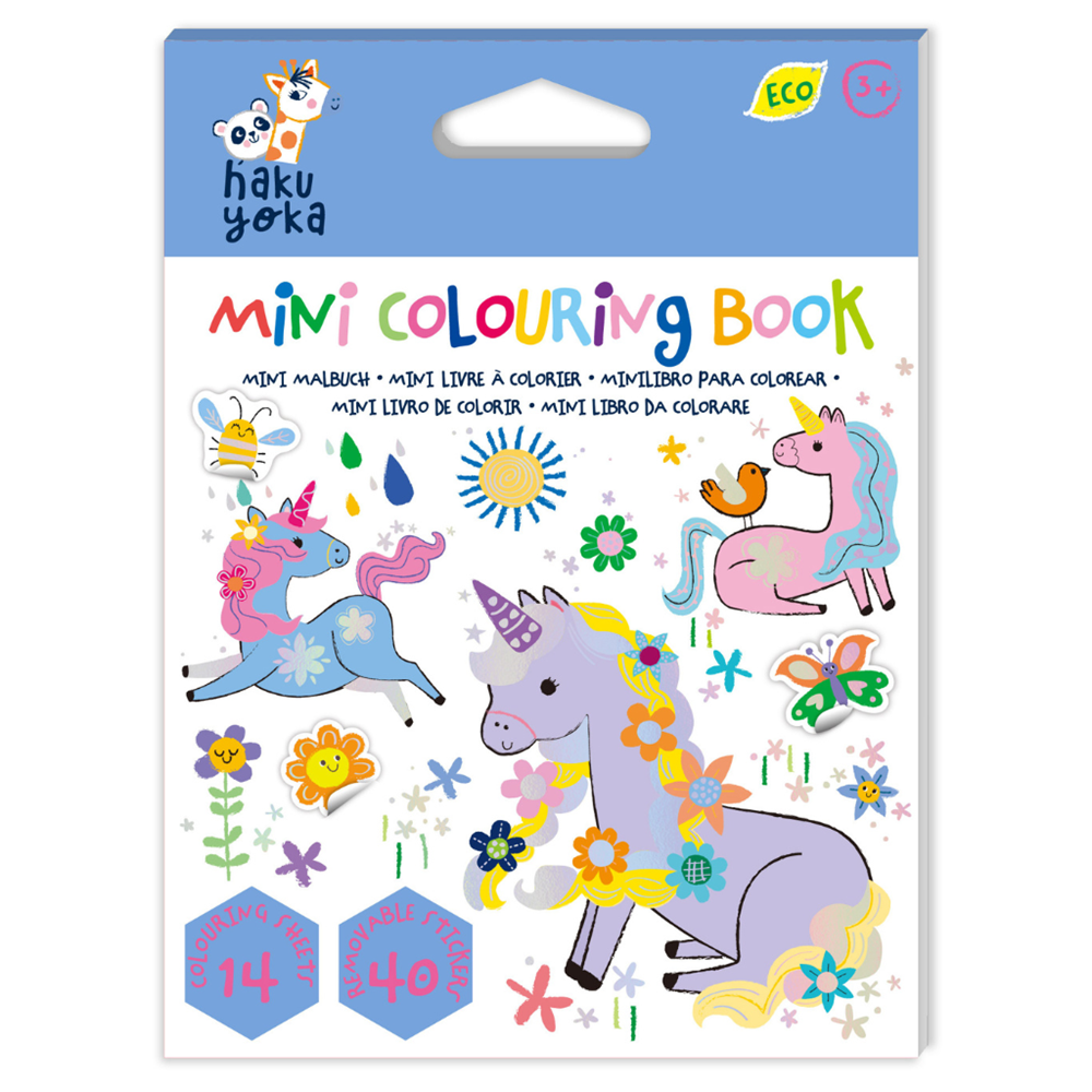 Haku Yoka Mini Colouring Book - Unicorn