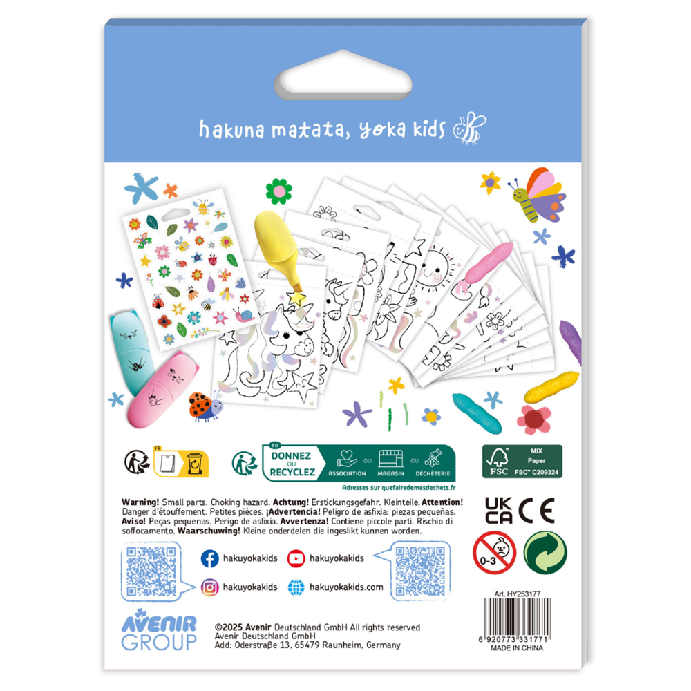 Haku Yoka Mini Colouring Book - Unicorn - view 2
