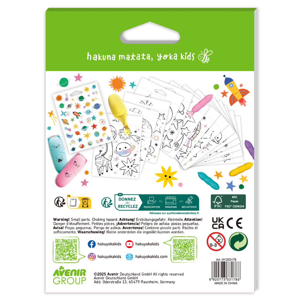 Haku Yoka Mini Colouring Book - Space - view 2
