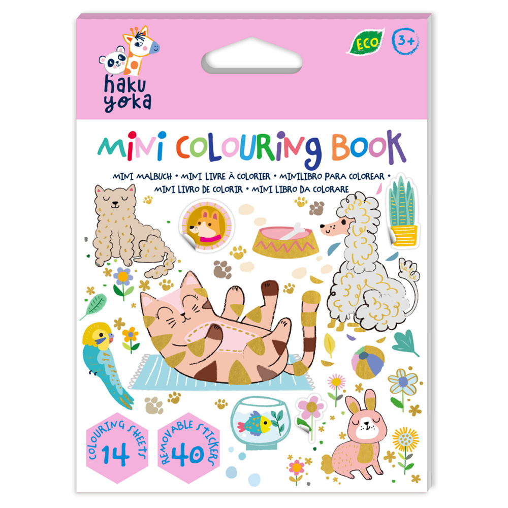 Haku Yoka Mini Colouring Book - Pets