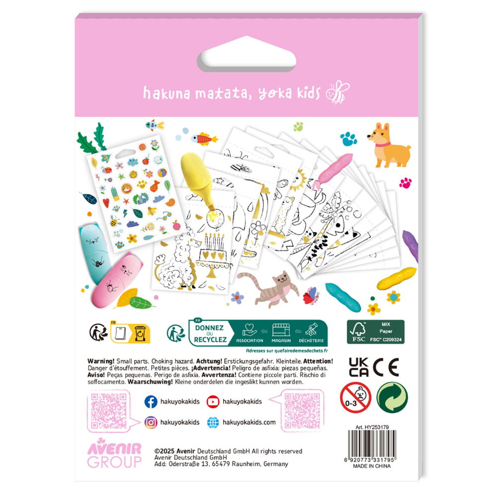 Haku Yoka Mini Colouring Book - Pets - view 2