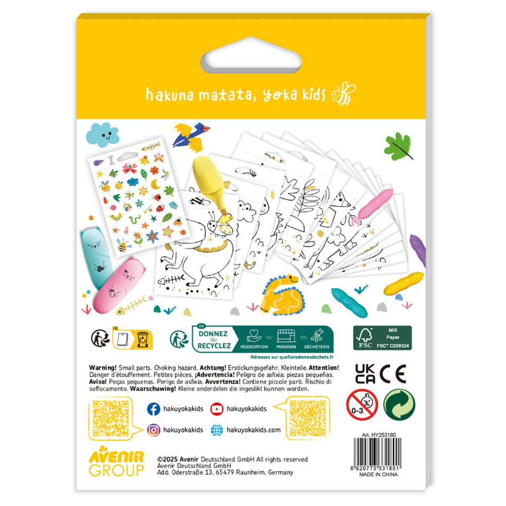 Haku Yoka Mini Colouring Book - Dino - view 2