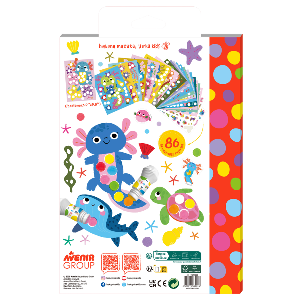 Haku Yoka Dots 4 Fun - Colouring Book - Axolotl - view 2