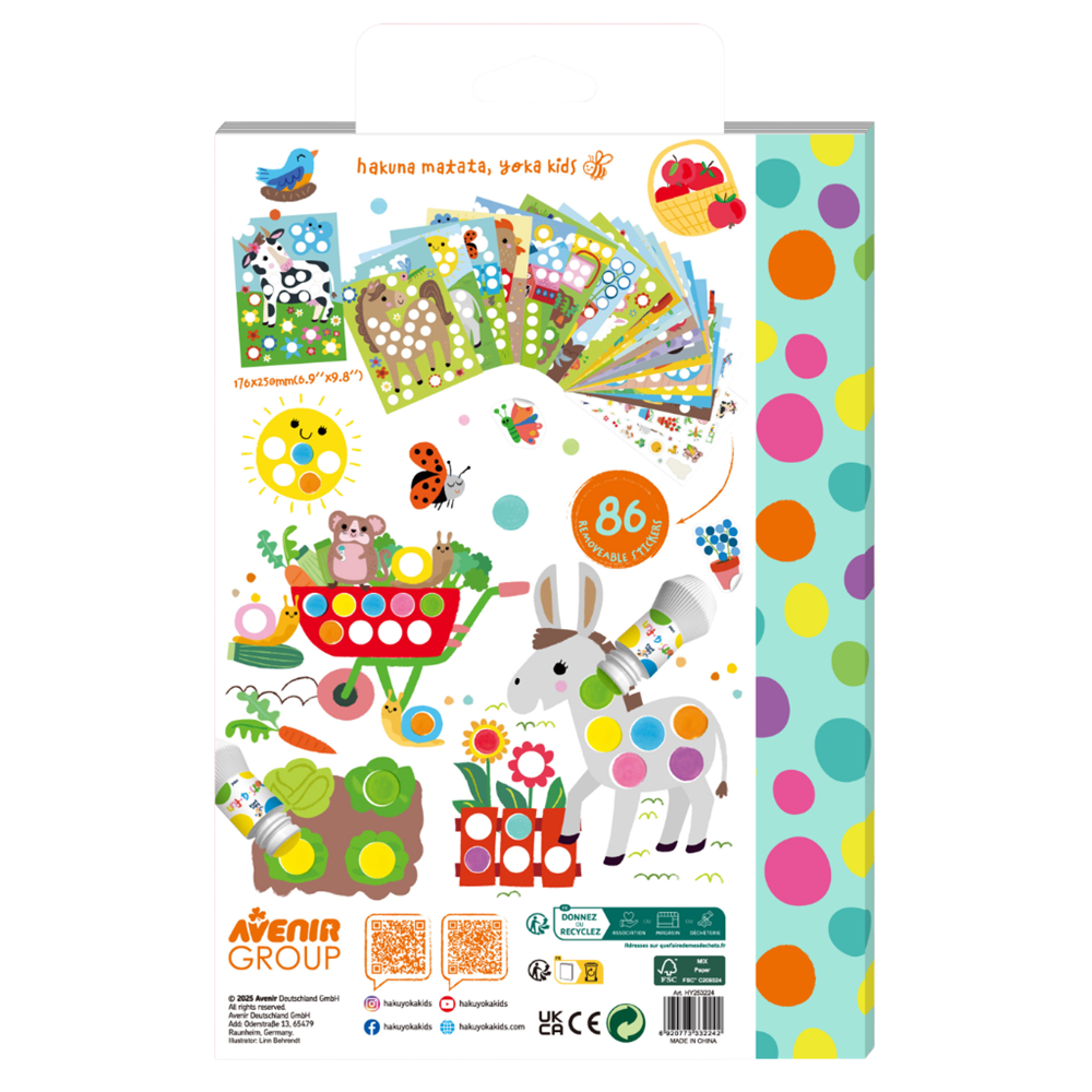 Haku Yoka Dots 4 Fun - Colouring Book - Farm - view 2