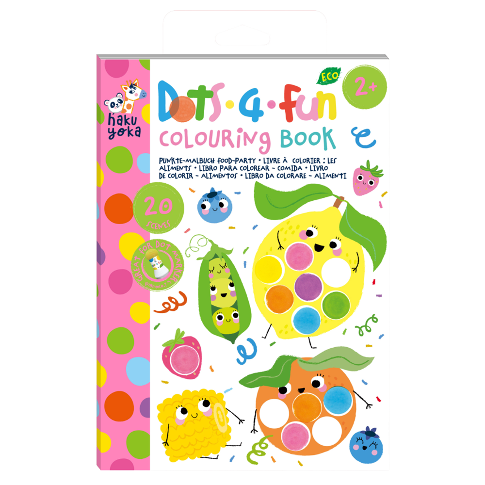 Haku Yoka Dots 4 Fun - Colouring Book - Food Party