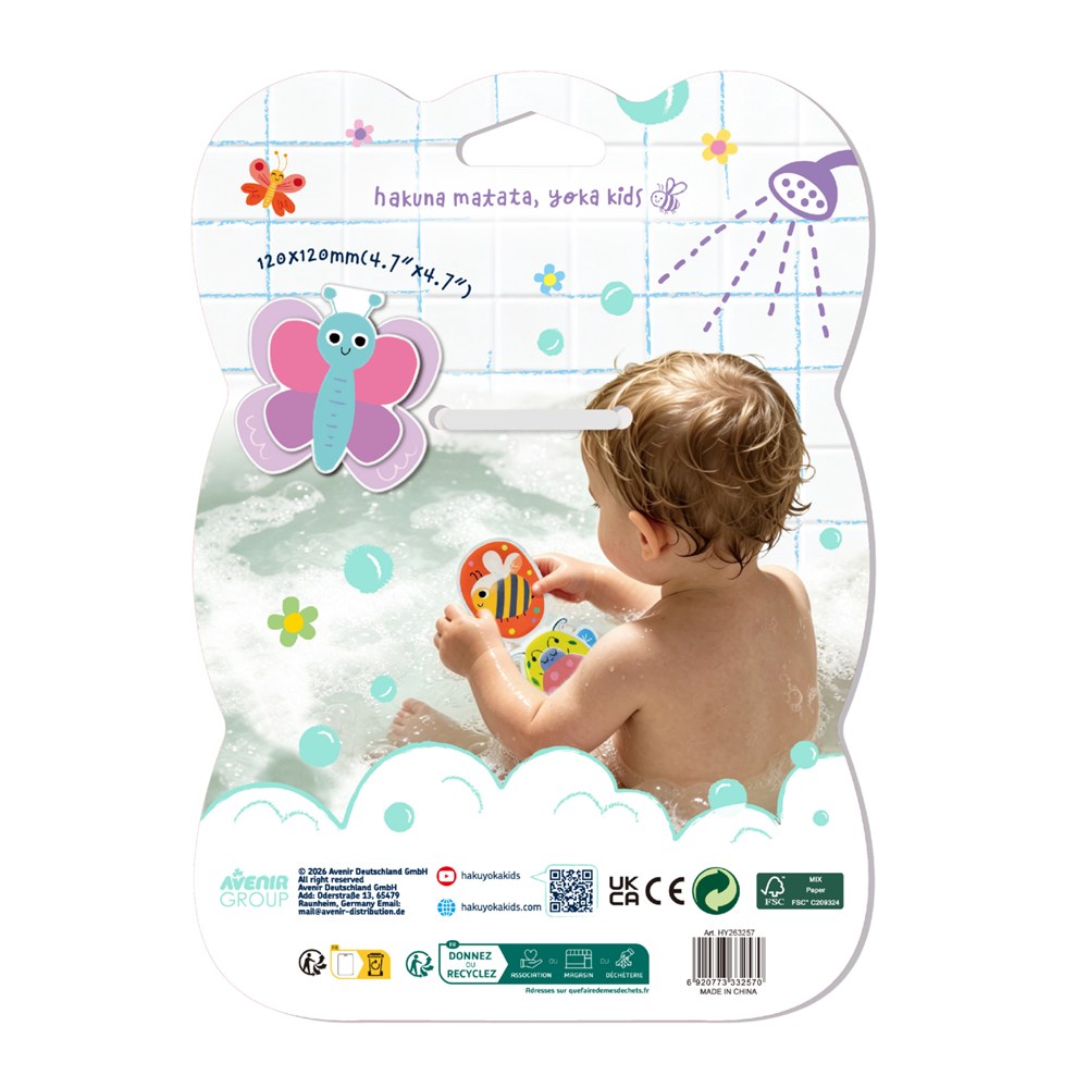 Haku Yoka Colour My Bath - Magic Bath Book - Colours Appear - Butterfly - image 2