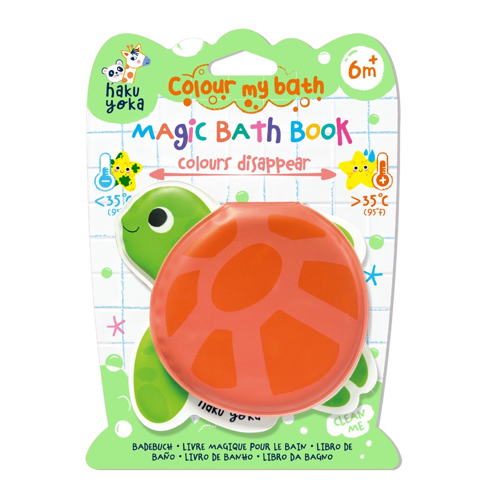 Haku Yoka Colour My Bath - Magic Bath Book - Colours Disappear - Sea Turtle
