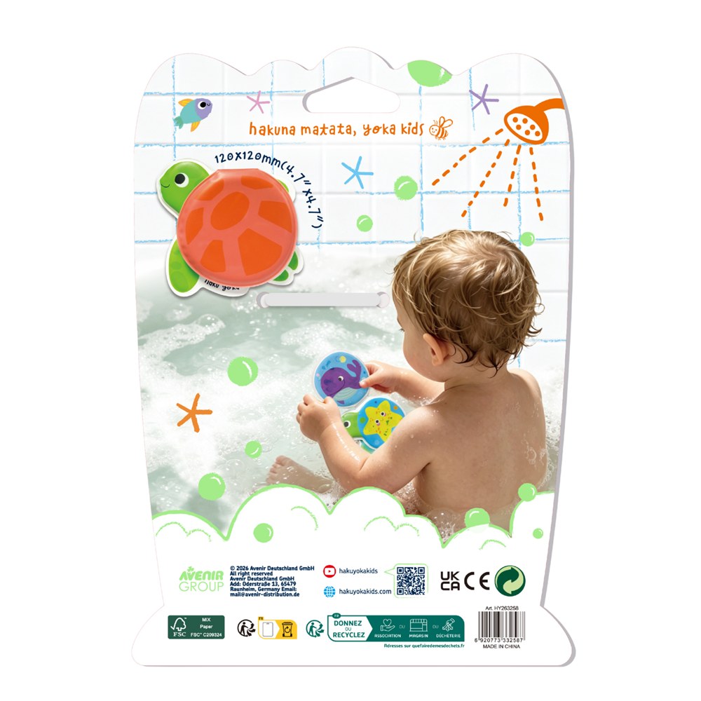Haku Yoka Colour My Bath - Magic Bath Book - Colours Disappear - Sea Turtle - image 2