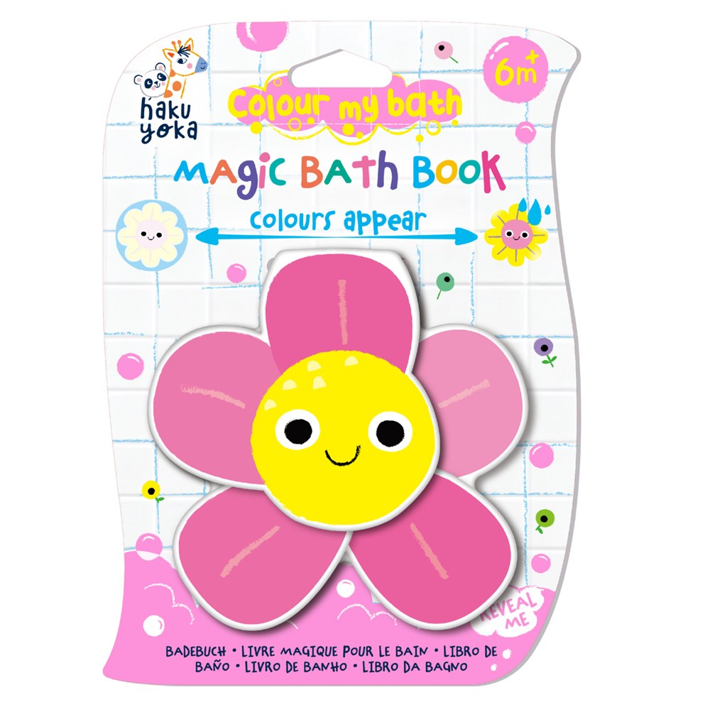 Haku Yoka Colour My Bath - Magic Bath Book - Colours Appear - Flower