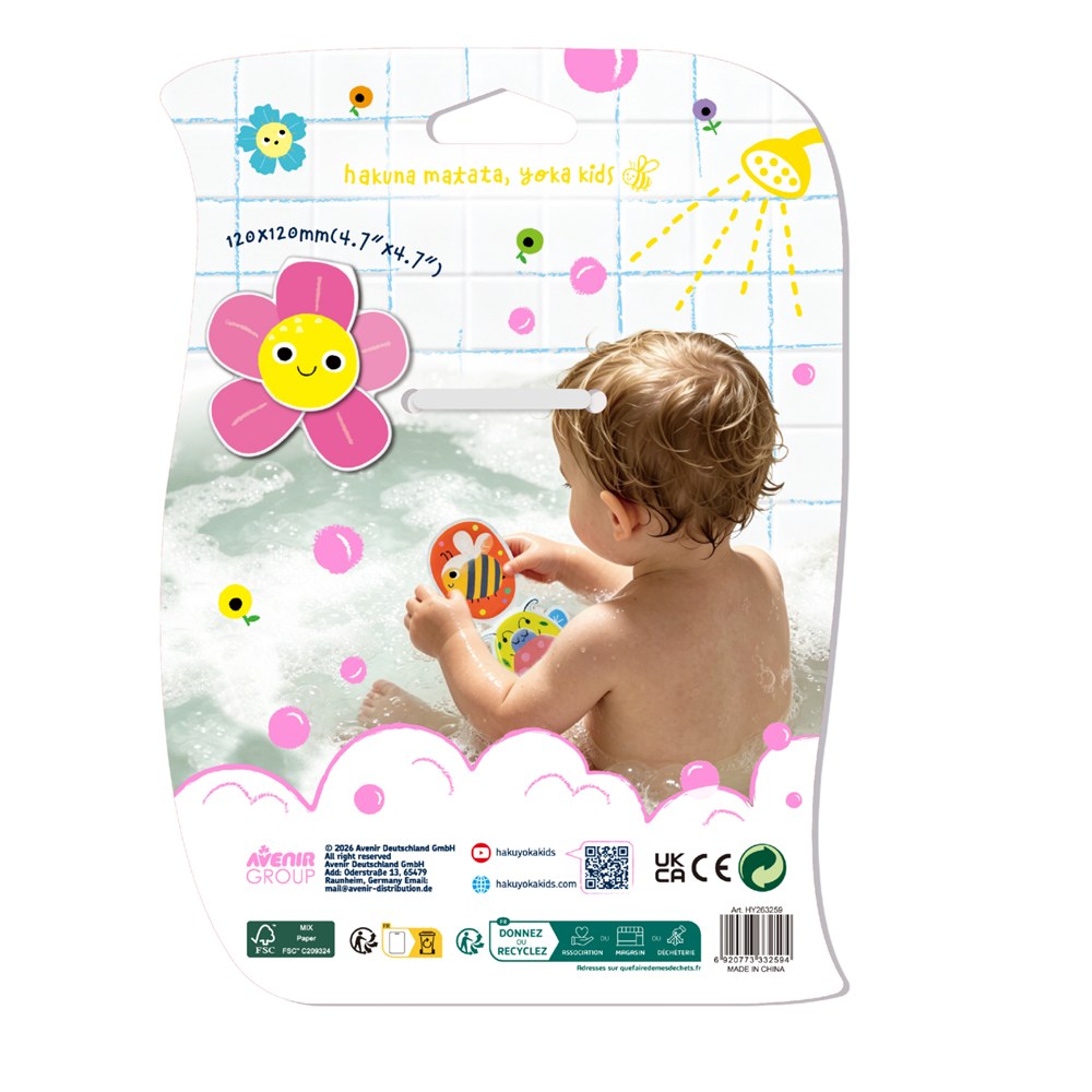Haku Yoka Colour My Bath - Magic Bath Book - Colours Appear - Flower - image 2